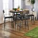 Furniture of America® Mullane Weathered Gray Counter Height Table with Black Metal Base-0