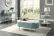 Furniture of America® Koblenz Light Teal Sofa Table with White Marble Top-1