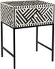 TOV Furniture Bone Black/White Inlay Noire Side Table-3