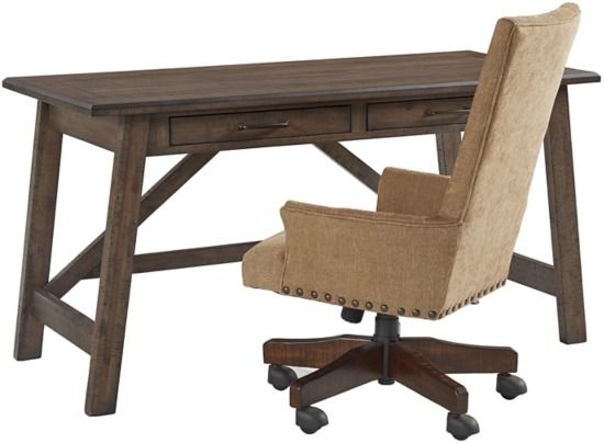 Signature Design by Ashley® Johurst 2-Piece Grayish Brown Office Desk Set-0