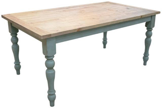 American Wholesale Furniture Kelsey Creek 5-Piece Washed Teal/White Dining Set-2