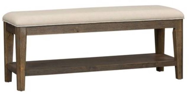Liberty Furniture Artisan Prairie 6-Piece Aged Oak Trestle Table Set-2