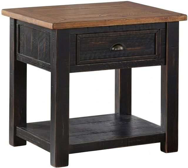 Martin Svensson Monterey Honey End Table with Black Base-0