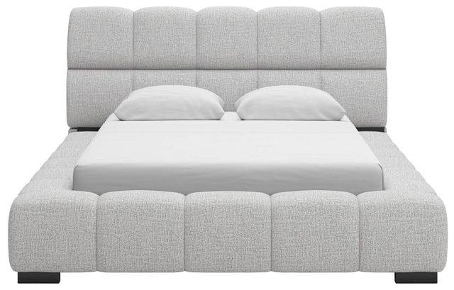 Signature Design by Ashley® Jesstean Light Gray Queen Upholstered Panel Bed-1