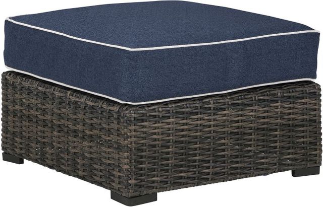 Signature Design by Ashley® Grasson Lane 3-Piece Blue/Brown Outdoor Conversation Set-3