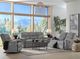 La-Z-Boy® Hawthorn Smoke Manual Reclining Sofa-3