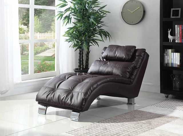 Coaster® Dilleston Black Upholstered Chaise-1