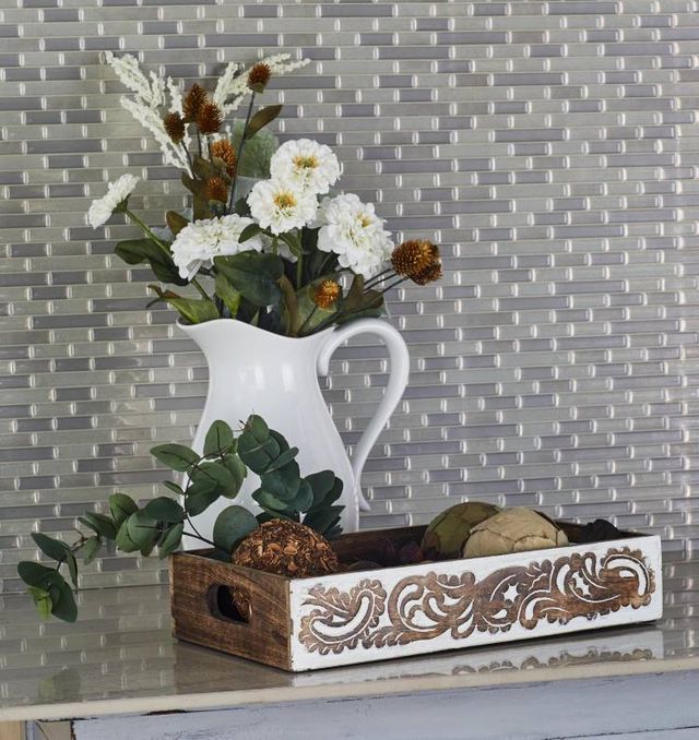 Deco Marche 2-Piece Brown Tray with Carved Sides Set-3