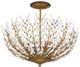 Currey & Company Magnum Opus Brass/White Semi-Flush Mount-1