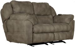 Catnapper® Flynn Fig Power Headrest with Lumbar Power Lay Flat Reclining Loveseat