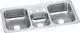 Elkay Celebrity® Brushed Satin 43" x 22" x 7" 4-Hole Triple Bowl Drop-In Sink-0