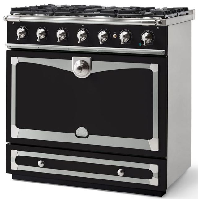 La Cornue CornuFe´ 90 36" Matte Black Pro Style Dual Fuel Range-1