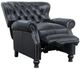 BarcaLounger® Presidential Wenlock Onyx Leather Manual Recliner-2