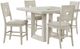 Elements International Avalanche 5-Piece Antique White Counter Dining Set-0