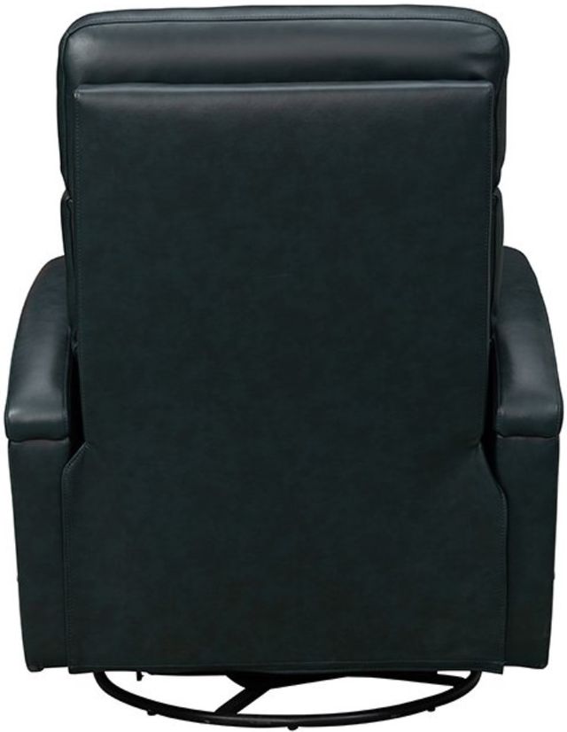 BarcaLounger® Nick Ryegate Sapphire Blue Leather Manual Swivel Glider Recliner-4