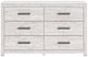 Signature Design by Ashley® Cayboni Whitewash 6-Drawer Dresser-1