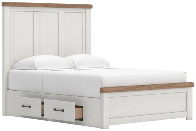 Signature Design by Ashley® Savonport Brown/White King Storage Panel Bed with Two Drawer-3