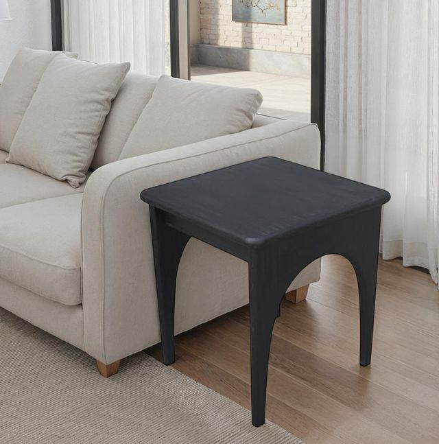 Nest Home Collections Archer Matte Black End Table -1