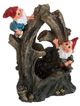 A & B Home Brown Decorative Woodland Gnome Outdoor Water Fountain-1