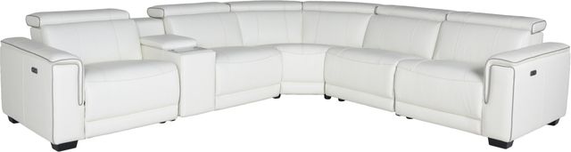 Steve Silver Co. Lorenzo 6-Piece White Dual-Power Reclining Modular-0