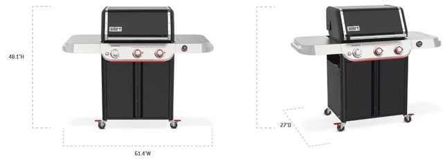 Weber® Genesis® EX-325W 3-Burner Black Smart Freestanding Liquid Propane Grill-1