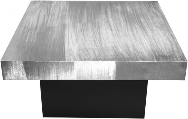 Meridian Furniture Palladium Silver/Black Coffee Table-1