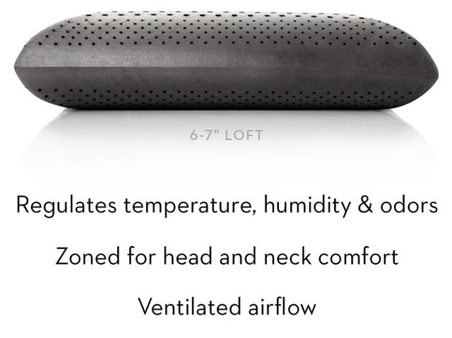 Malouf® Z® Zoned Dough® + Bamboo Charcoal Queen Mid Loft Bed Pillow-4