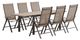 Furniture of America® Monza Gray Aluminum/Glass Outdoor Dining Table with Brown Base-1