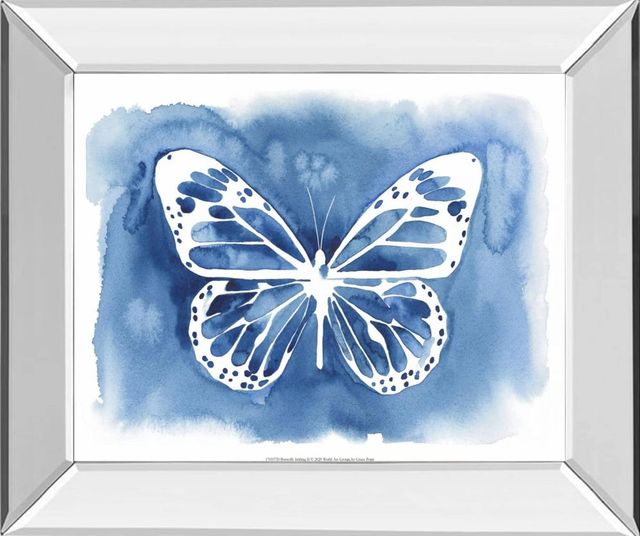 Classy Art Butterfly Inkling II by Grace Popp Mirror Framed Wall Art-0