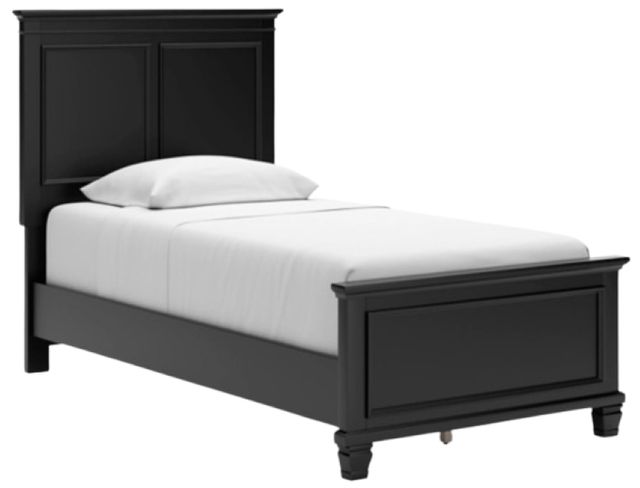 Signature Design by Ashley® Lanolee 4-Piece Black Twin Panel Bedroom Set-1