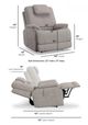 Flexsteel® Zecliner Model 1 Dove Power Lift and Sleep Recliner with Power Headrest and Lumbar-2