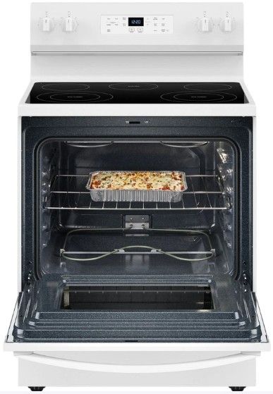 Whirlpool® 30" White Freestanding Electric Range with No Preheat Mode and Steam Clean-2