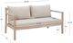 Linon Svana Beige/Natural Fabric/Wood Outdoor Loveseat-2
