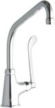 Elkay Chrome Single Hole Single Control Faucet with 10" High Arc Spout and 6" Wristblade Handle-0