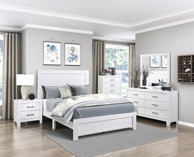 Homelegance® Corbin White Full Panel Bed-1