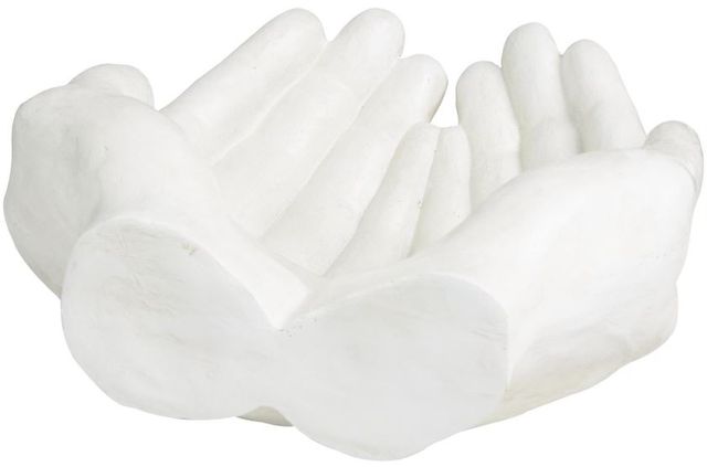 Deco Marche White Hands Open Decorative Sculpture-2