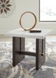 Signature Design by Ashley® Burkhaus White End Table with Dark Brown Base-0