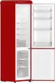FORNO® Storico Alta Qualita 22" 9 Cu. Ft. Red Retro Counter Depth Bottom Freezer Refrigerator with Silver Handle-3