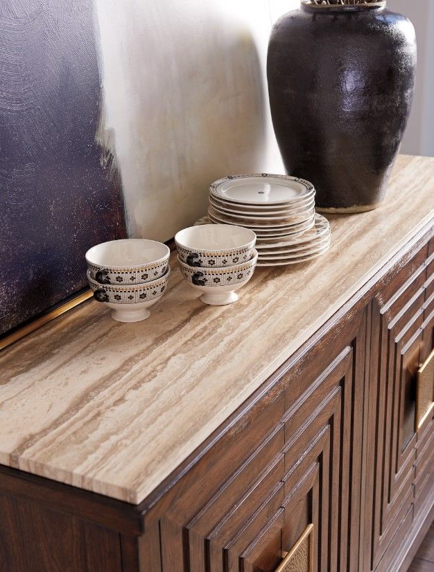 Lexington Home Silverado Los Gatos Brown Buffet with Stone Top-2