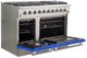 FORNO® Galiano 48" Stainless Steel Pro Style Gas Range with Blue Door-3