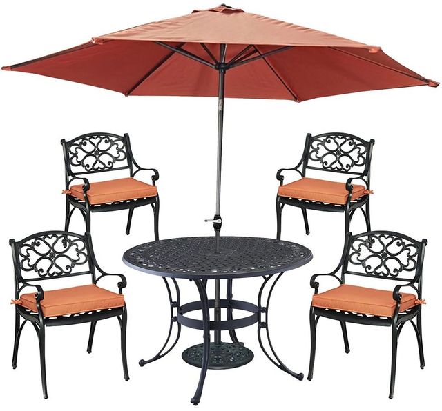 homestyles® Sanibel 6-Piece Black Outdoor Dining Set-0