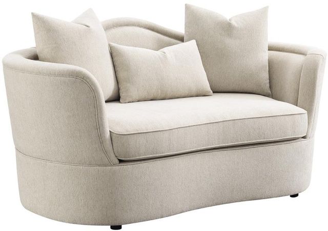 Coaster® Kamilah 2-piece Beige Upholstered Living Room Set with Camel Back-2