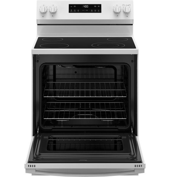 GE® 400 Series 30" White Freestanding Electric Range-2