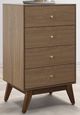 Elements International Sade Walnut 4-Drawer Chest-0