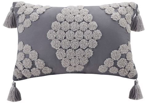 Olliix by Madison Park Doreen 4 Piece Grey Full/Queen Cotton Comforter Set-2