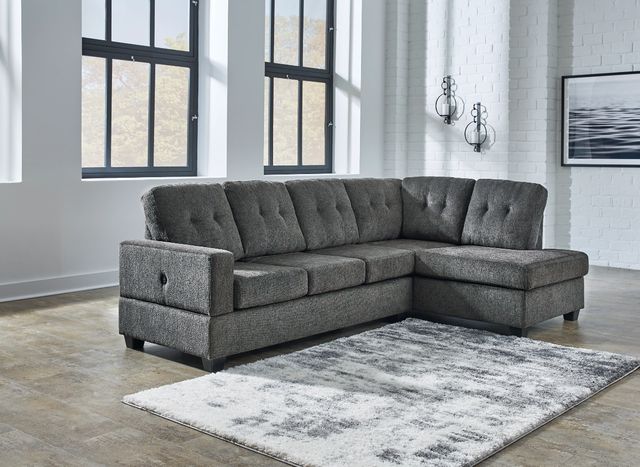 Signature Design by Ashley® Kitler 2-Piece Smoke Right-Arm Facing Sofa Sectional and Chaise-4