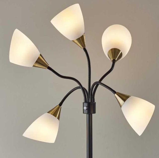 Adesso® Black 5-Light Floor Lamp-3