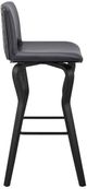 Armen Living Gerty Black/Gray 26" Swivel Bar Stool-4