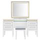 Liberty Furniture Reflections 3-Piece Gray/Pearl White/Rhinestone Vanity Table Set-3