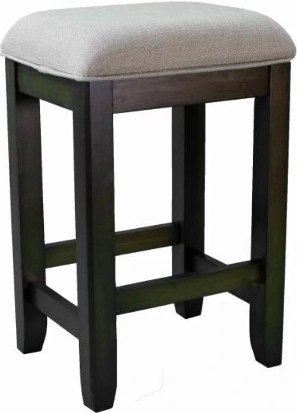 Bernards Lindsey 2-Piece Black/Gray Dining Stool Set-2